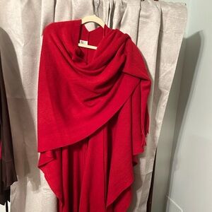Elegant Red Shawl Wrap
